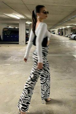 Coquette Aesthetic Cargo Skirt: Your Inner Wild Zebra Print Pants
