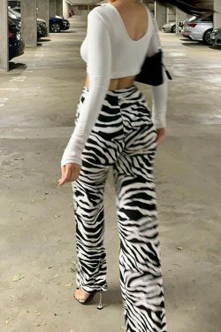 Coquette Aesthetic Cargo Skirt: Your Inner Wild Zebra Print Pants