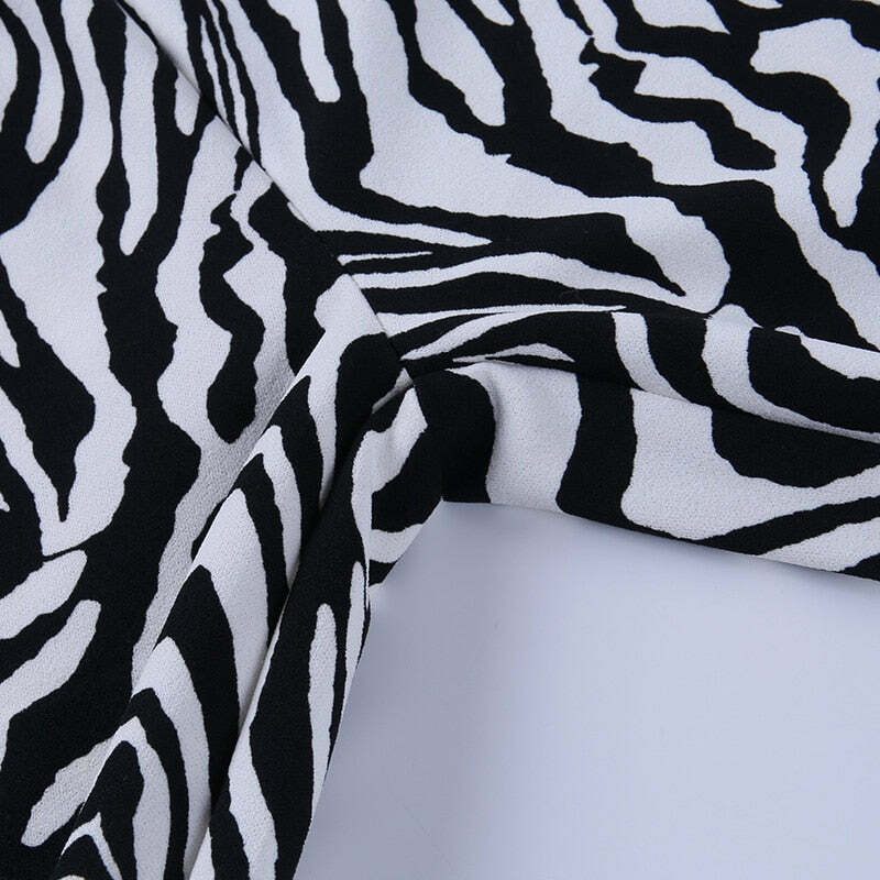 Coquette Aesthetic Cargo Skirt: Your Inner Wild Zebra Print Pants Coquette Aesthetic Cargo Skirt: Your Inner Wild Zebra Print Pants