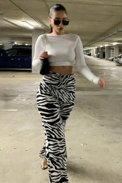 Coquette Aesthetic Cargo Skirt: Your Inner Wild Zebra Print Pants