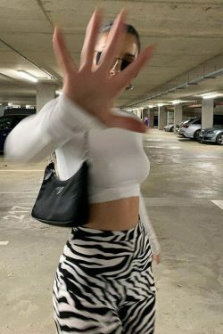 Coquette Aesthetic Cargo Skirt: Your Inner Wild Zebra Print Pants