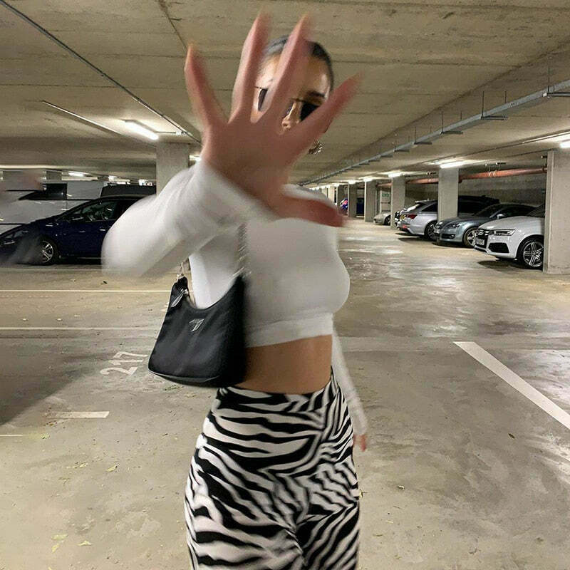 Coquette Aesthetic Cargo Skirt: Your Inner Wild Zebra Print Pants Coquette Aesthetic Cargo Skirt: Your Inner Wild Zebra Print Pants