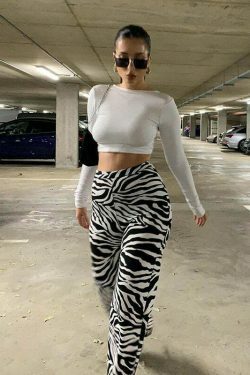 Coquette Aesthetic Cargo Skirt: Your Inner Wild Zebra Print Pants