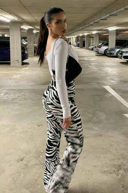 Coquette Aesthetic Cargo Skirt: Your Inner Wild Zebra Print Pants