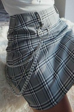 Coquette Aesthetic Chain Skirt - Y2K Fashion with Grunge & Pastel Goth Vibes