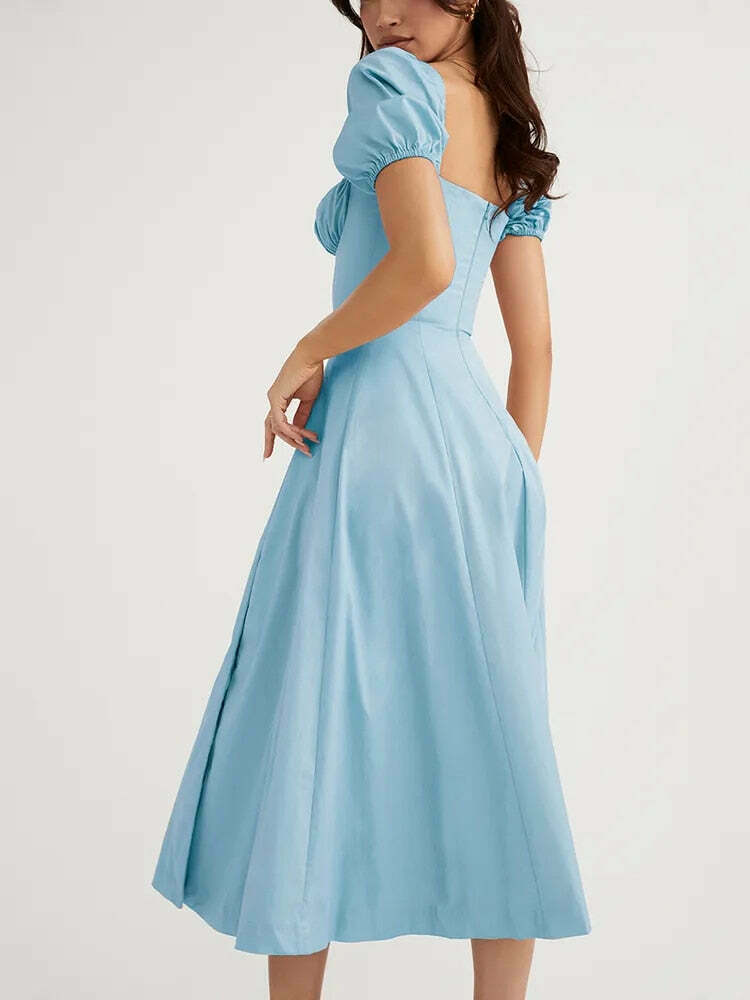 Coquette Aesthetic Clancy Ruched Tie-Up Dress - Y2K Fashion Statement for Women Coquette Aesthetic Clancy Ruched Tie-Up Dress - Y2K Fashion Statement for Women