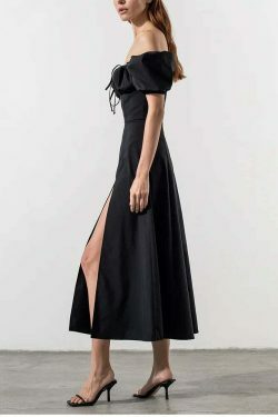 Coquette Aesthetic Clancy Ruched Tie-Up Dress - Y2K Fashion Statement for Women