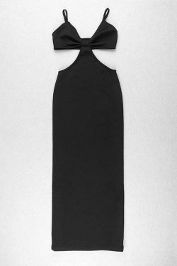 Coquette Aesthetic Claudia Backless Maxi Dress - Y2K Fashion Women's Clothing