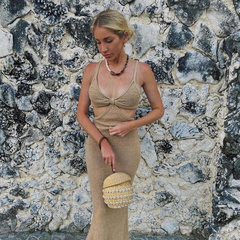 Coquette Aesthetic Claudia Backless Maxi Dress - Y2K Fashion Women's Clothing Coquette Aesthetic Claudia Backless Maxi Dress - Y2K Fashion Women's Clothing