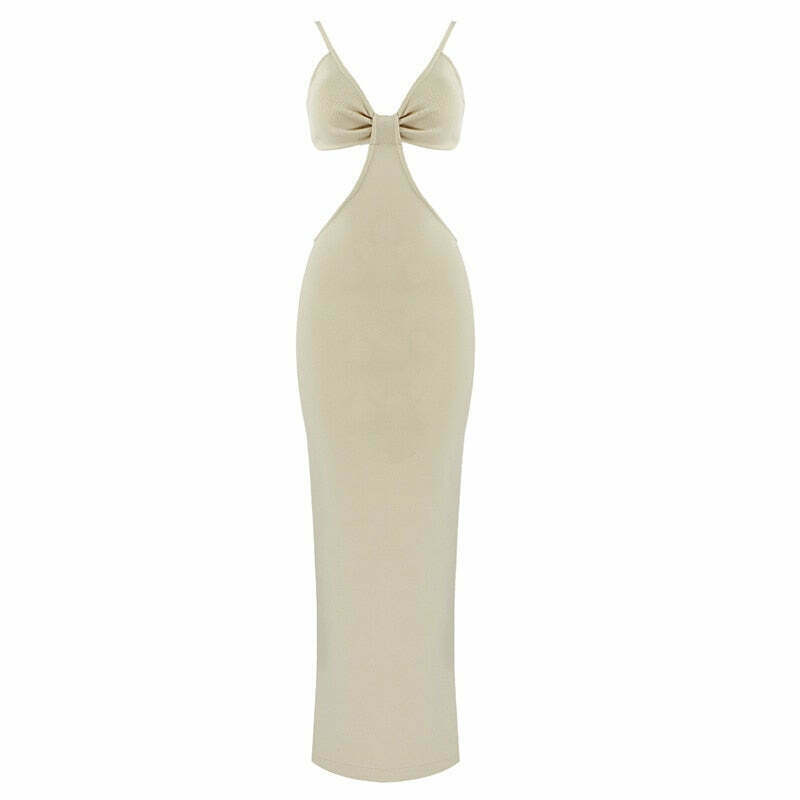 Coquette Aesthetic Claudia Backless Maxi Dress - Y2K Fashion Women's Clothing Coquette Aesthetic Claudia Backless Maxi Dress - Y2K Fashion Women's Clothing