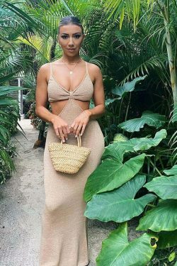 Coquette Aesthetic Claudia Backless Maxi Dress - Y2K Fashion Women's Clothing