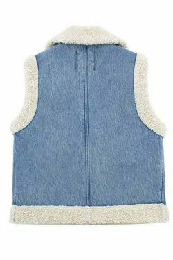 Coquette Aesthetic Cloud Nine Plush Gilet - Y2K Fashion Women's Outerwear