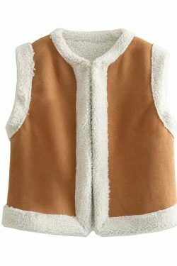 Coquette Aesthetic Cloud Nine Plush Gilet - Y2K Fashion Women's Outerwear