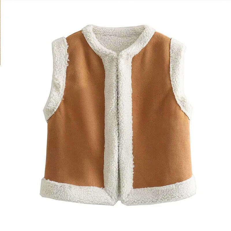 Coquette Aesthetic Cloud Nine Plush Gilet - Y2K Fashion Women's Outerwear Coquette Aesthetic Cloud Nine Plush Gilet - Y2K Fashion Women's Outerwear