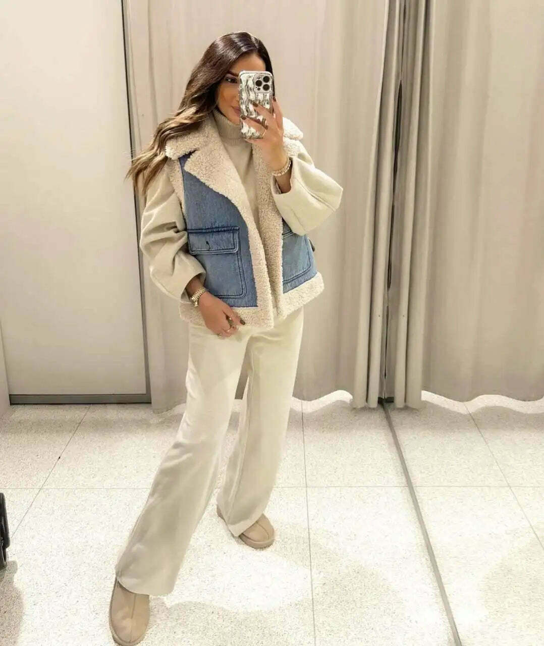 Coquette Aesthetic Cloud Nine Plush Gilet - Y2K Fashion Women's Outerwear Coquette Aesthetic Cloud Nine Plush Gilet - Y2K Fashion Women's Outerwear