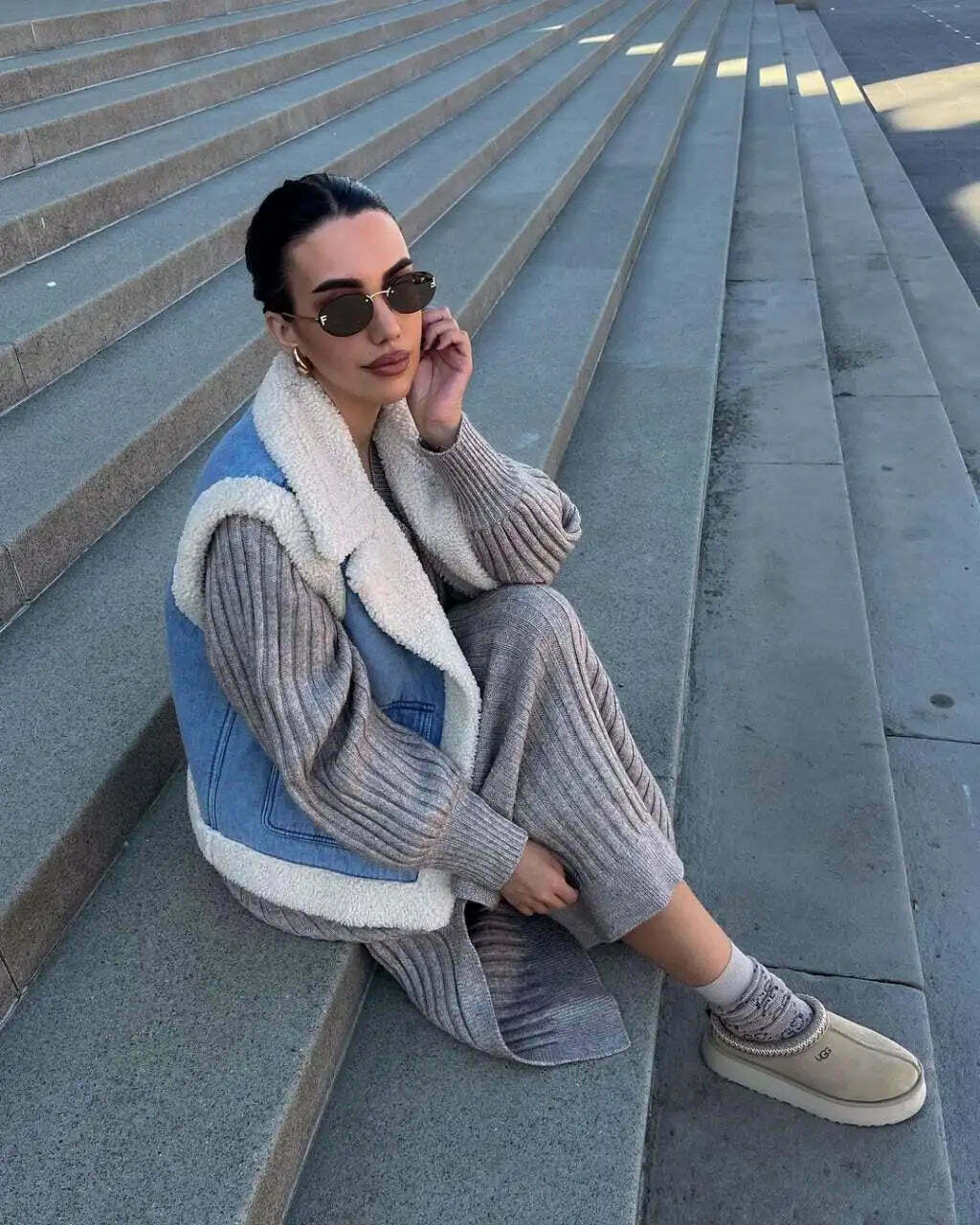 Coquette Aesthetic Cloud Nine Plush Gilet - Y2K Fashion Women's Outerwear Coquette Aesthetic Cloud Nine Plush Gilet - Y2K Fashion Women's Outerwear