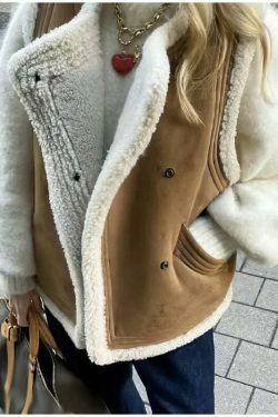 Coquette Aesthetic Cloud Nine Plush Gilet - Y2K Fashion Women's Outerwear