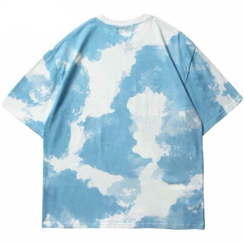 Coquette Aesthetic Cloud Print T-Shirt - Y2K Fashion with Grunge & Pastel Goth Vibes Coquette Aesthetic Cloud Print T-Shirt - Y2K Fashion with Grunge & Pastel Goth Vibes