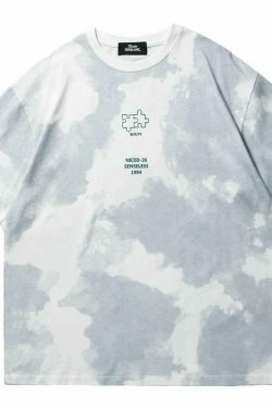 Coquette Aesthetic Cloud Print T-Shirt - Y2K Fashion with Grunge & Pastel Goth Vibes