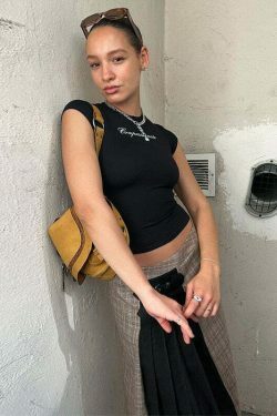 Coquette Aesthetic Compassionate Graphic Top - Y2K Fashion Women's Clothing