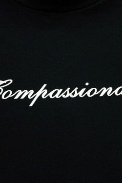 Coquette Aesthetic Compassionate Graphic Top - Y2K Fashion Women's Clothing