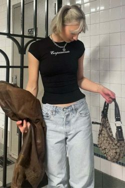 Coquette Aesthetic Compassionate Graphic Top - Y2K Fashion Women's Clothing