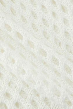 Coquette Aesthetic Contrast Openwork Knit V-Neck Top & Mini Skirt Set - Y2K Fashion Outfit