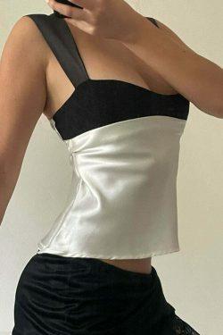 Coquette Aesthetic Cooper Cropped Vest - Y2K Fashion Women's Clothing
