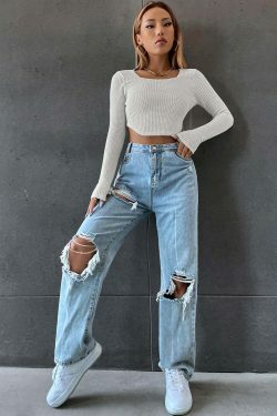 Coquette Aesthetic Coralie Waffle Knit Crop Top - Y2K Fashion Statement Piece