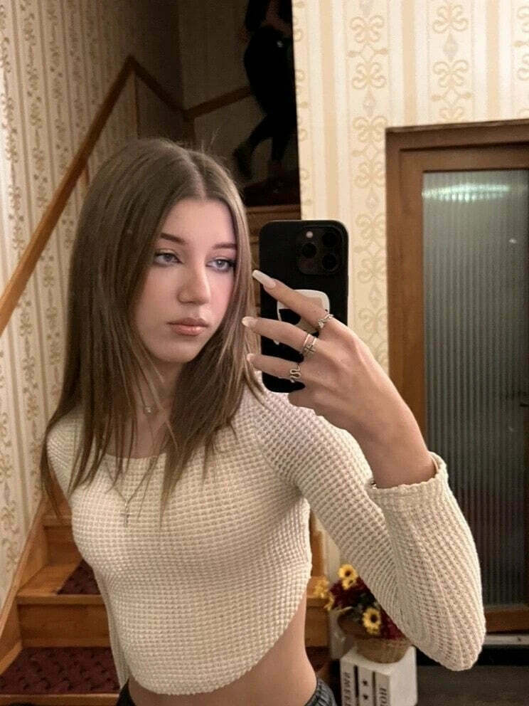 Coquette Aesthetic Coralie Waffle Knit Crop Top - Y2K Fashion Statement Piece