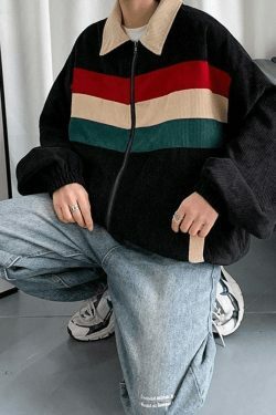 Coquette Aesthetic Corduroy Jacket for Women - Y2K Fashion Statement Piece with Grunge Vibes