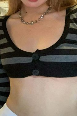 Coquette Aesthetic Corey Buttoned Y2K Top - Grunge Style Cargo Skirt & Cute Hoodies