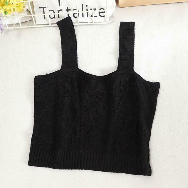 Coquette Aesthetic Cottagecore Knit Tank Top - Y2K Fashion for Women