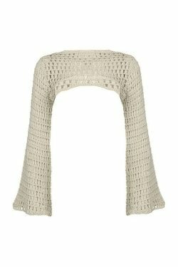 Coquette Aesthetic Crochet Bolero: Y2K Fashion Knit Top for Women