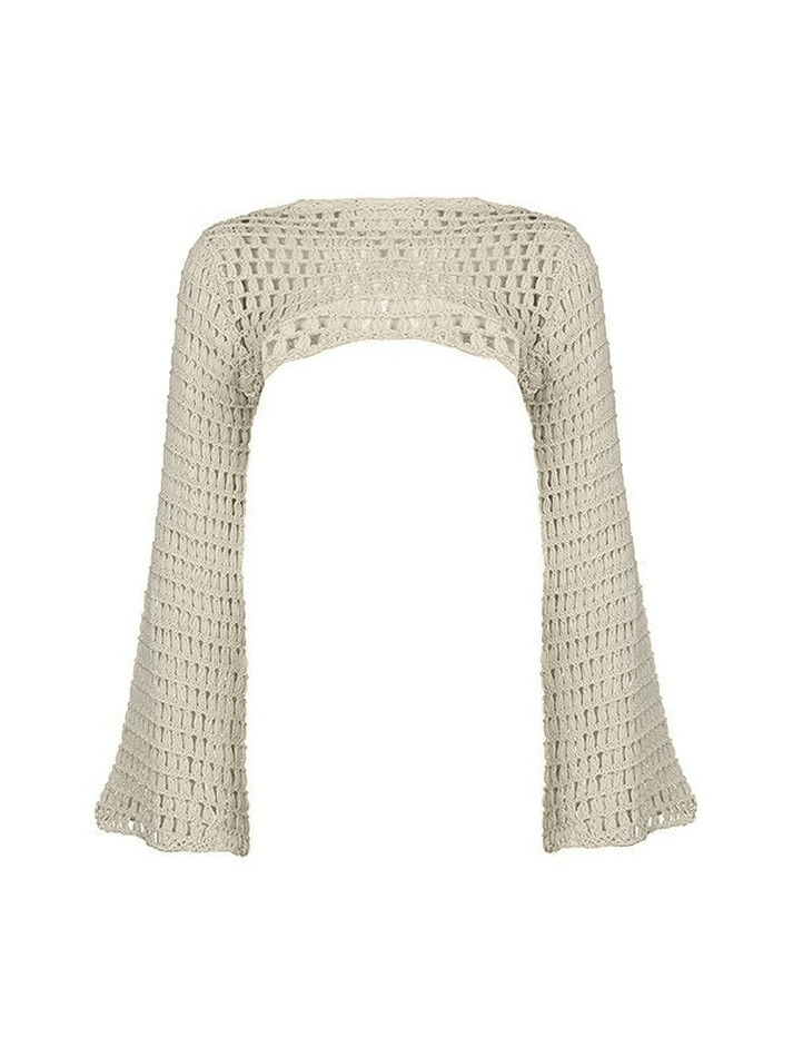 Coquette Aesthetic Crochet Bolero: Y2K Fashion Knit Top for Women