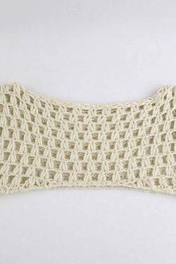 Coquette Aesthetic Crochet Bolero: Y2K Fashion Knit Top for Women