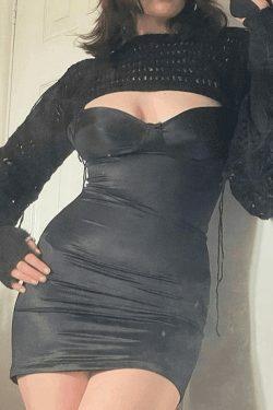 Coquette Aesthetic Crochet Bolero: Y2K Fashion Knit Top for Women