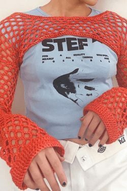 Coquette Aesthetic Crochet Knit Bolero Shrug for Y2K Fashion Enthusiasts