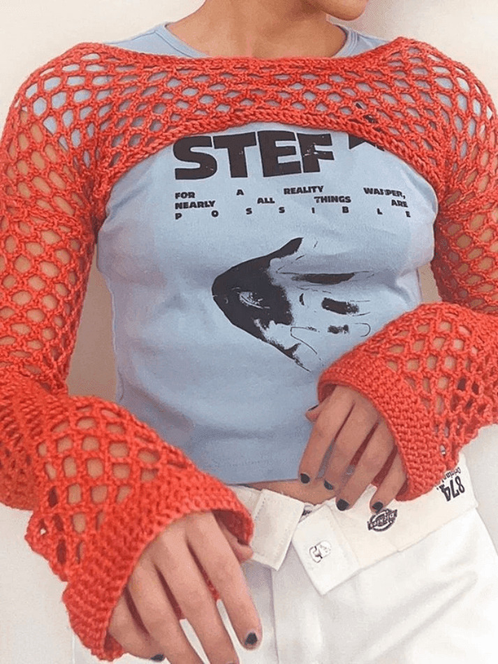 Coquette Aesthetic Crochet Knit Bolero Shrug for Y2K Fashion Enthusiasts Coquette Aesthetic Crochet Knit Bolero Shrug for Y2K Fashion Enthusiasts