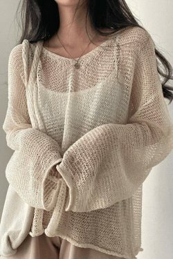 Coquette Aesthetic Crochet Knit Top for Women - Y2K Fashion Statement Piece