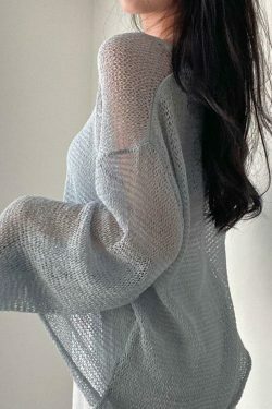 Coquette Aesthetic Crochet Knit Top for Women - Y2K Fashion Statement Piece