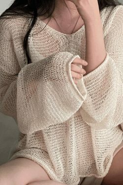 Coquette Aesthetic Crochet Knit Top for Women - Y2K Fashion Statement Piece