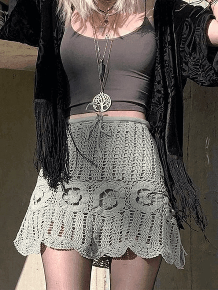 Coquette Aesthetic Crop Cami - Y2K Fashion Grunge Style Cute Tops Vintage Sweater Disco Cowgirl