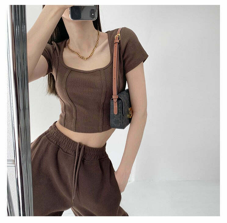 Coquette Aesthetic Crop Top: Y2K Fashion with Grunge & Pastel Goth Vibes