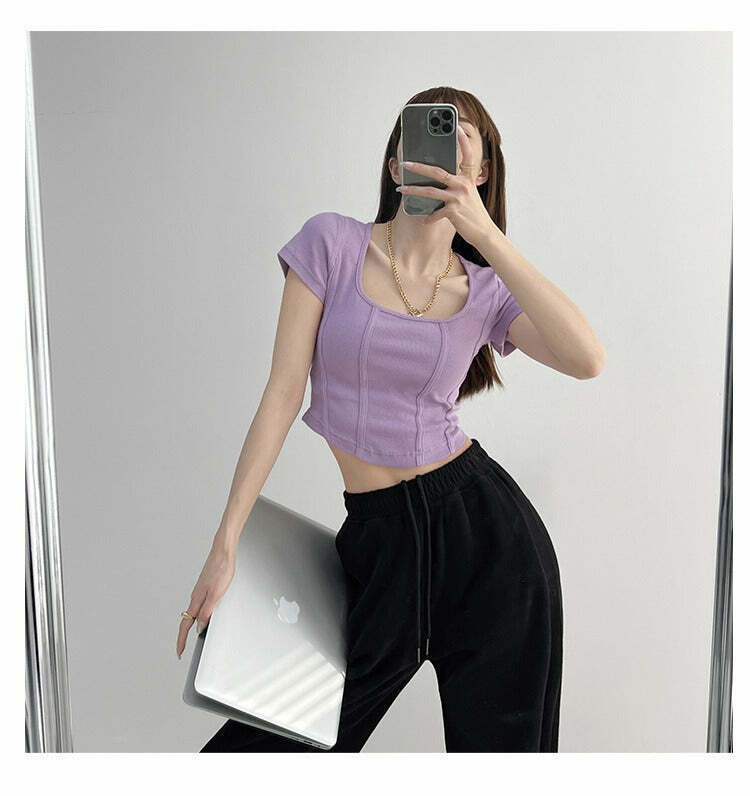 Coquette Aesthetic Crop Top: Y2K Fashion with Grunge & Pastel Goth Vibes