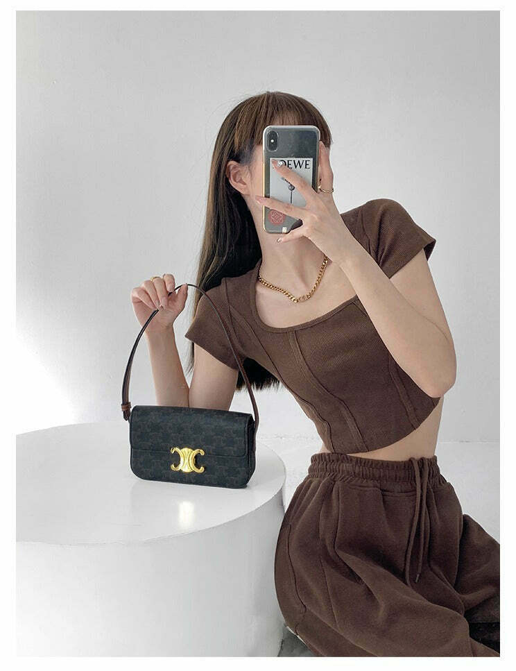 Coquette Aesthetic Crop Top: Y2K Fashion with Grunge & Pastel Goth Vibes