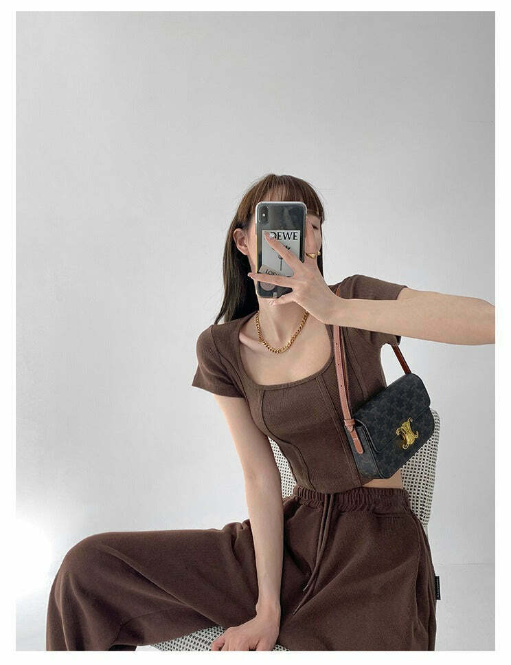 Coquette Aesthetic Crop Top: Y2K Fashion with Grunge & Pastel Goth Vibes