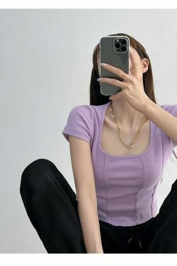 Coquette Aesthetic Crop Top: Y2K Fashion with Grunge & Pastel Goth Vibes