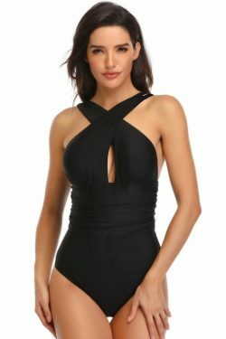 Coquette Aesthetic Cross-Gathered One-Piece Swimsuit