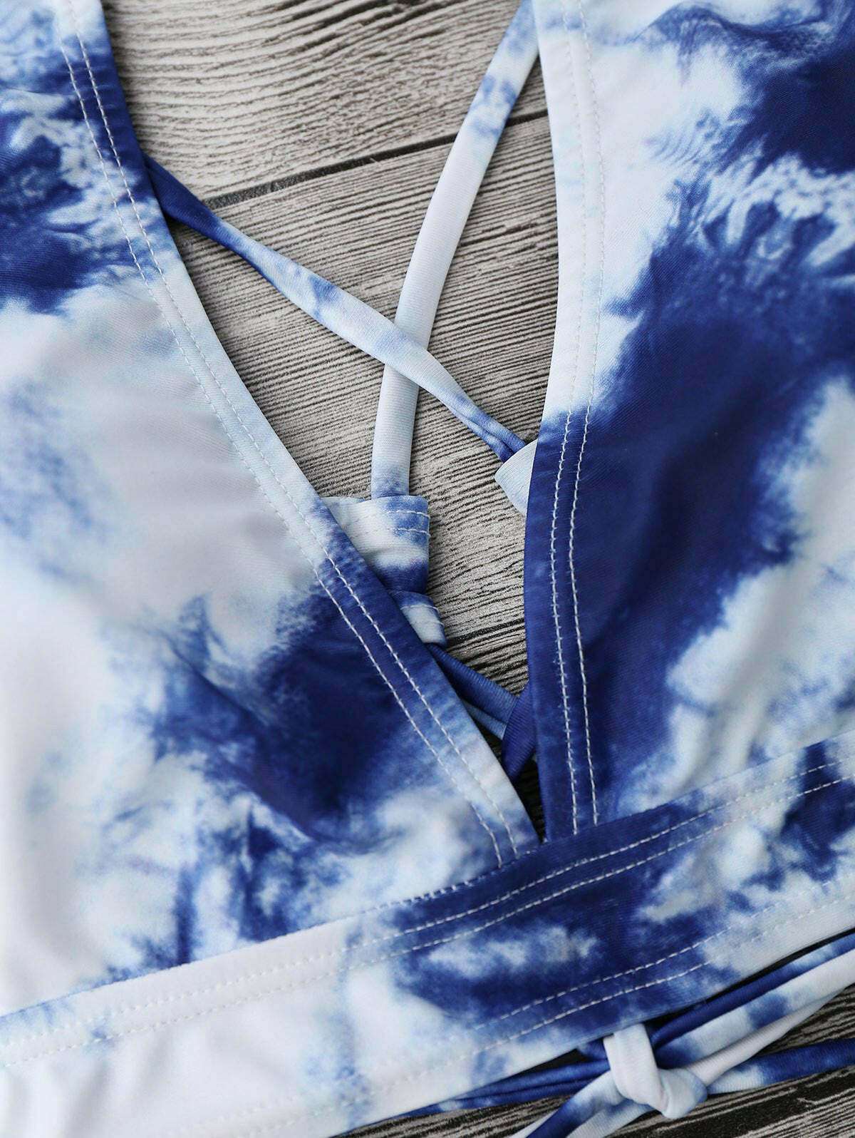 Coquette Aesthetic Cut Out Tie-Dyed High Waisted Bikini Coquette Aesthetic Cut Out Tie-Dyed High Waisted Bikini